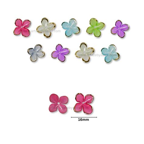 Assorted Acrylic Golden Colour Outlines Clover Beads | PB251 – Satra ...