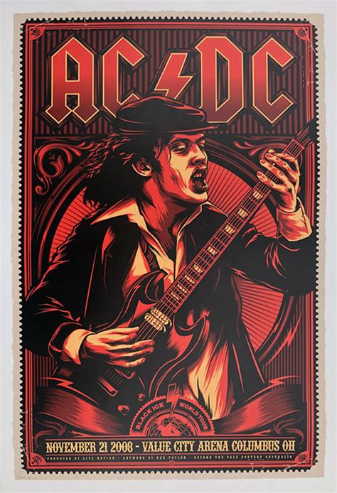 the poster for ac dc's concert
