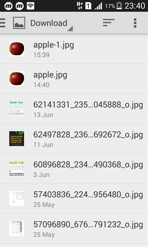 Image Classification Using Java in Android Studio 的图像结果