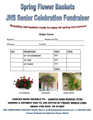 Fillable Online Order Form - jhsptsa.com Fax Email Print - pdfFiller