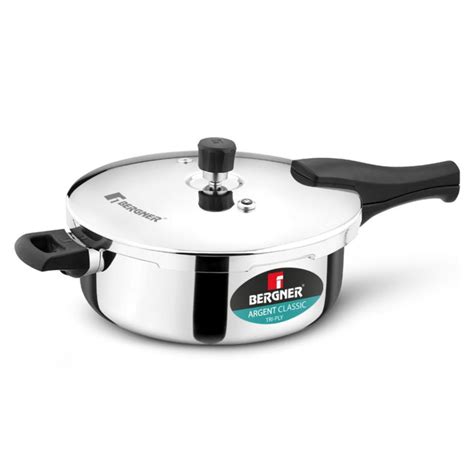 Bergner Argent Classic Triply 5 L Outer Lid Pressure Pan Induction ...