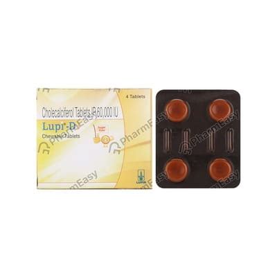 Lupi D3 60000 IU Chewable Tablet (4): Uses, Side Effects, Price ...