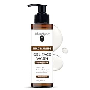 UrbanMooch Bright & Even Tone Gel Face Wash with Niacinamide, Vitamin E ...