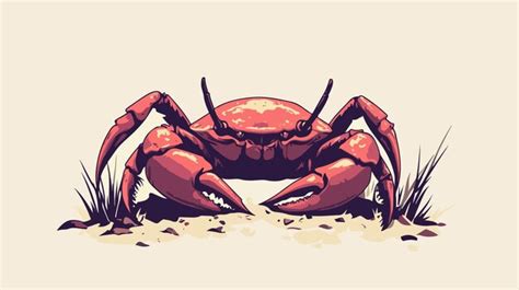 Crab seafood vector isolated illustration for culinary designs and ...