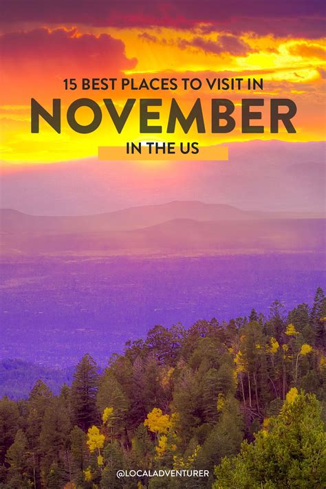 15 Best Places to Visit in USA November