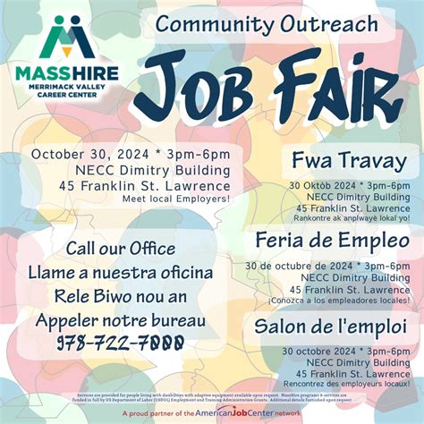 Join us for a Community Outreach Job Fair on Wednesday, October 30th ...