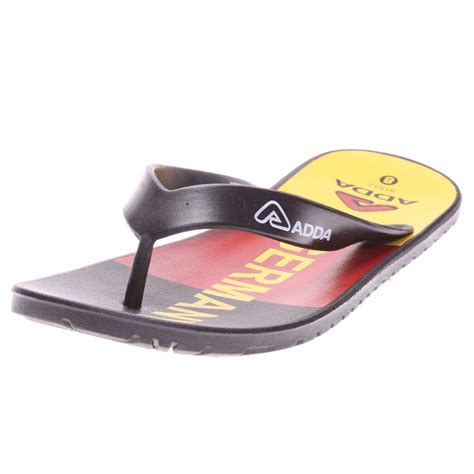 Buy Adda Men's Synthetic Slipper - 10 UK/India Black at Amazon.in