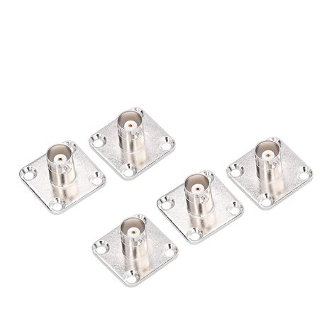 4 Holes Panel Flange, Mini Standard Size 5Pcs Chassis Mount Connector ...