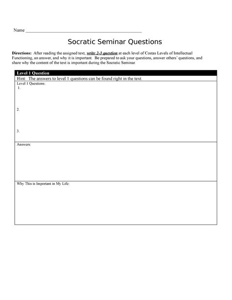 Seminar question template - Studocu