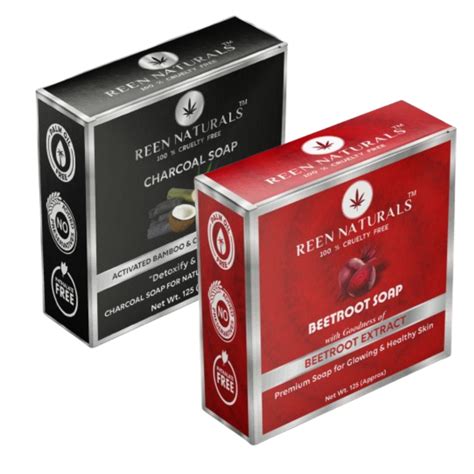 SOAP COMBO - CHARCOAL + BEETROOT (125gm Each) – Reen Naturals
