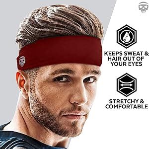 Skullfit Sports Headbands For Men (Black) - Lightweight Moisture ...
