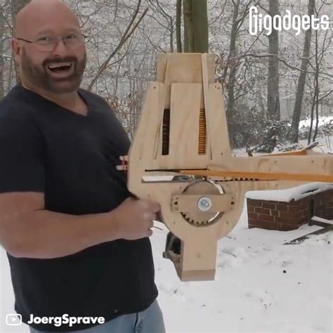 DIY fully automatic crossbow | Say hello to the fully-automatic crossbow. | By GIGadgets