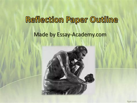 Image result for Reflection Paper Outline Example