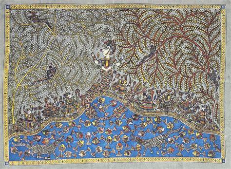 Machli Mata in Mata Ni Pachedi | Indian Art Paintings