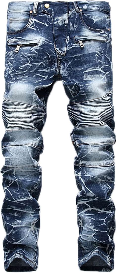 Buy Fashion Biker Jeans for Men,Forthery Ripped Distressed Destroyed ...