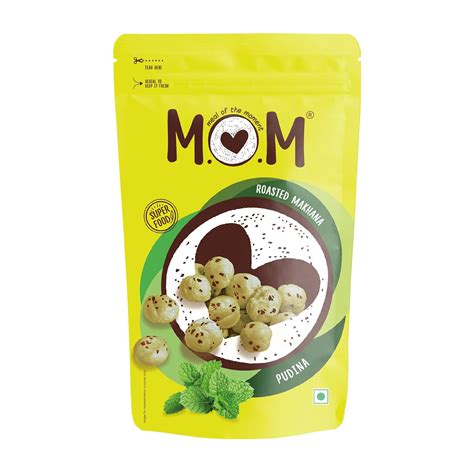 MOM - Meal of the Moment, Roasted Pudina Makhana, 52g/65g - Gluten Free ...