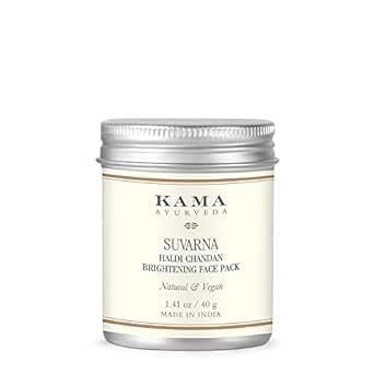 Kama Ayurveda Suvarna Haldi Chandan Brightening Face Pack, 40g : Amazon ...