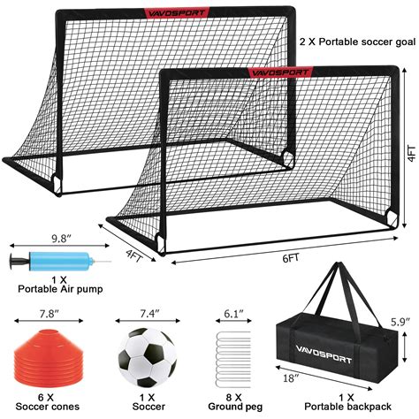 Snapklik.com : Kids Soccer Goals For Backyard Set - 2 Of 6x4 Ft ...