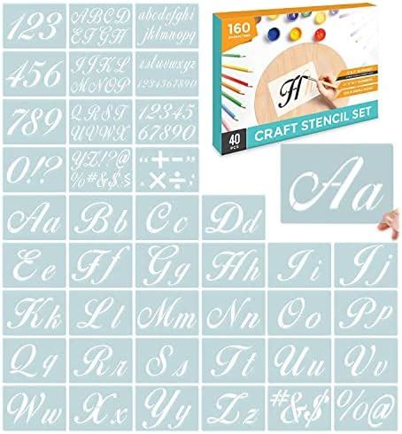 Dequera Letter Stencils for Painting on Wood - Alphabet Stencils ...