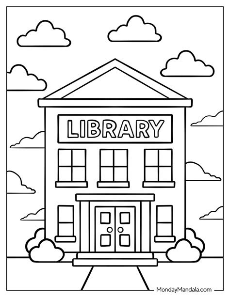 22 Library Coloring Pages (Free PDF Printables)