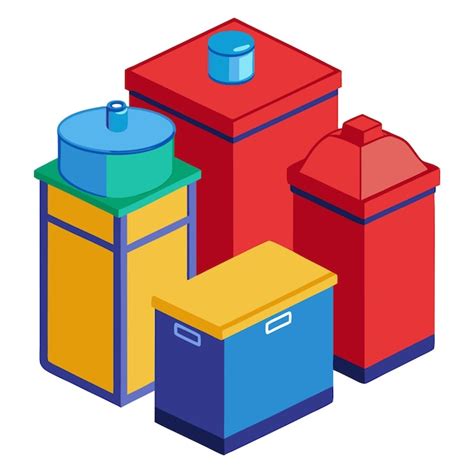 Conteneurs de stockage clipart art vectoriel et illustration | Vecteur ...