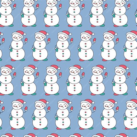 Fond transparent de bonhommes de neige Modèle de doodle d'hiver mignon ...