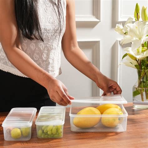 Buy PEARLPET Fridge Storage Boxes, Fridge Organiser, Fridge Storage ...