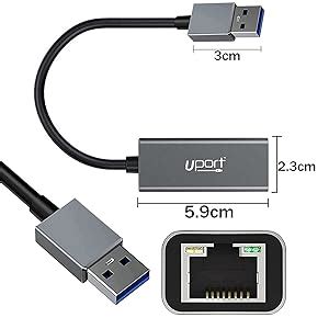 UPORT USB 3.0 to LAN RJ45 Gigabit Ethernet Network Adapter Compatible ...