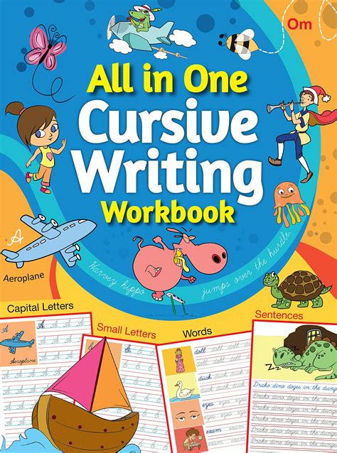 All in One Cursive Writing Workbook : Om Books Editorial Team: Amazon ...