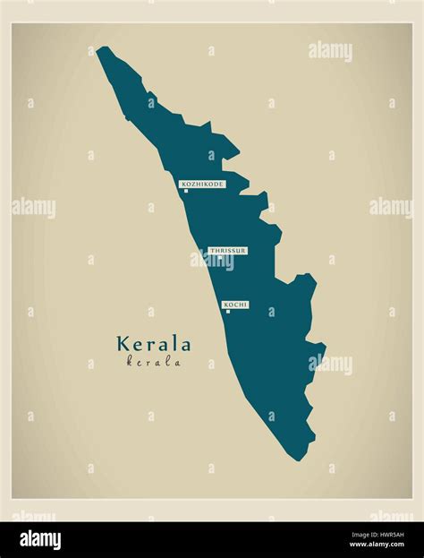 Kerala map hi-res stock photography and images - Alamy