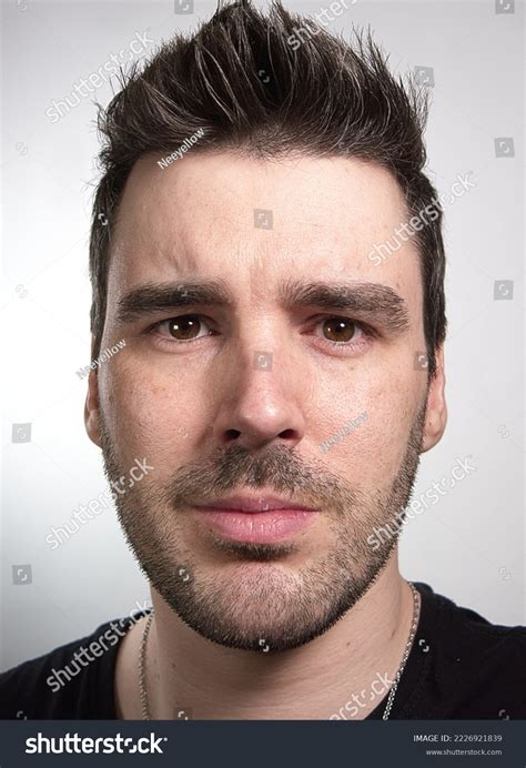 Close-up Portrait 31-year-old Man Looking Directly Stock Photo ...