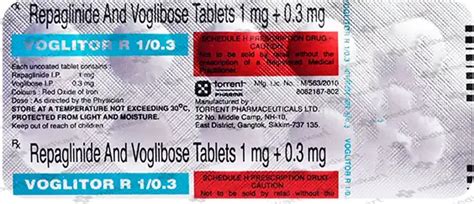 VOGLITOR R 1/0.3MG TABLET 10'S Price, Uses, Side Effects & Substitutes ...