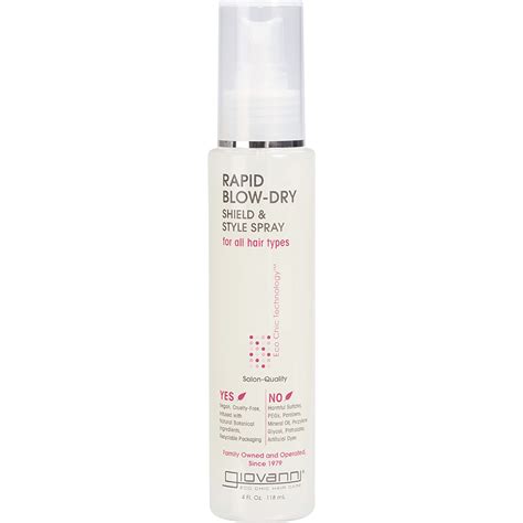RAPID BLOW-DRY SHIELD AND STYLE SPRAY - Giovanni Cosmetics