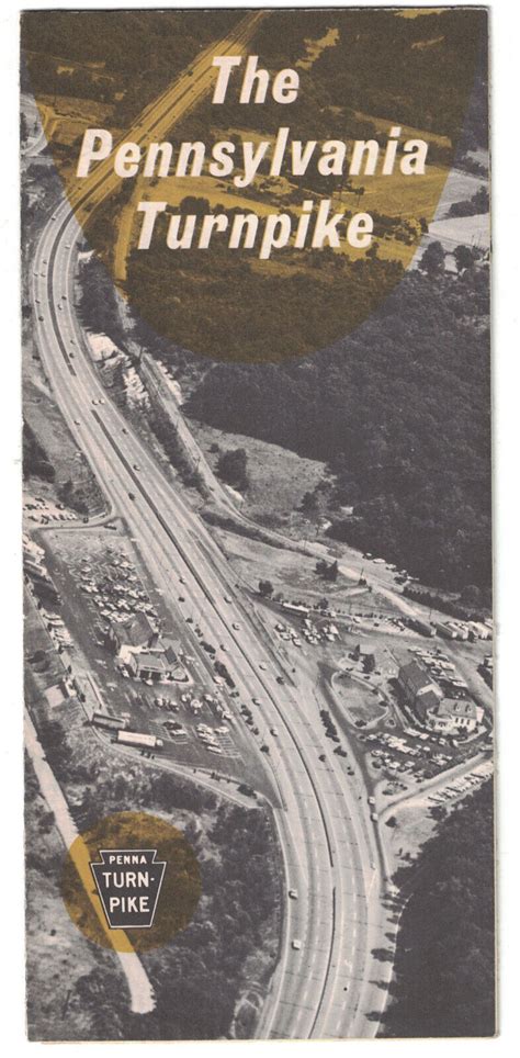 The Pennsylvania Turnpike Map Brochure 1963 Vintage | #4634656361