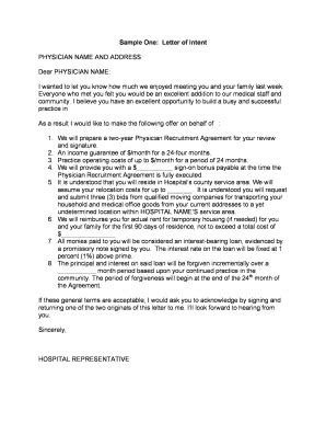Letter Of Intent - Fill Online, Printable, Fillable, Blank | pdfFiller