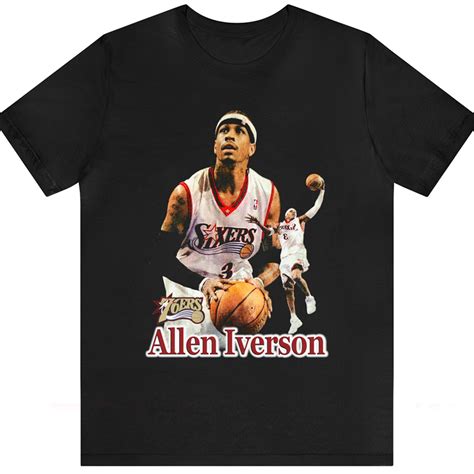 Vintage 90s Philadelphia Allen Iverson 76ers T-Shirt - TokoPyramid