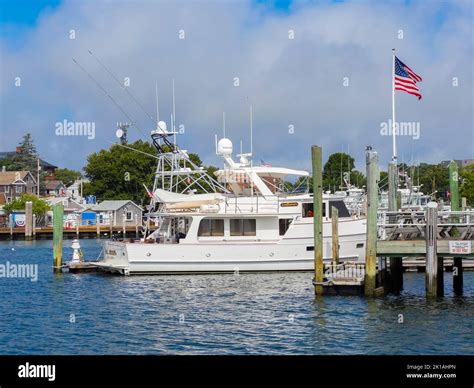 Luxury yacht Southerner docked at Hyannis Port in town of Barnstable ...