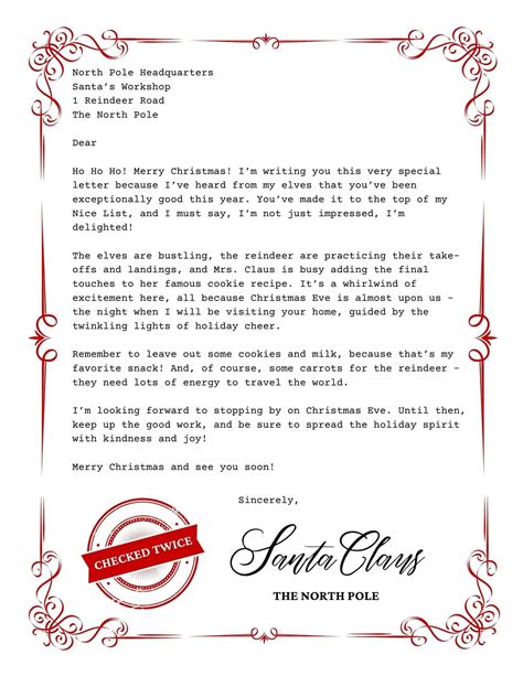 Best 12 Free Printable Naughty List Warning Letter From Santa – Artofit