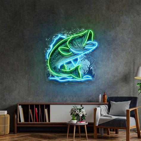 Magic Fishing Frame LED Neon Sign Light Pop Art – acrylicsheetsindia
