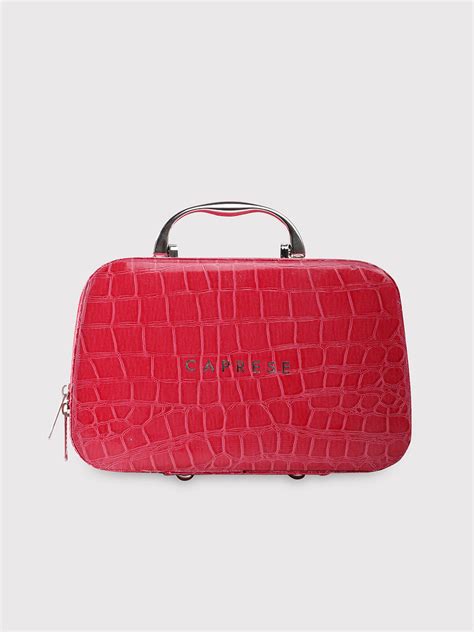 Buy Caprese Cortney Small Pink Vanity Case @ 519 | Caprese Bags