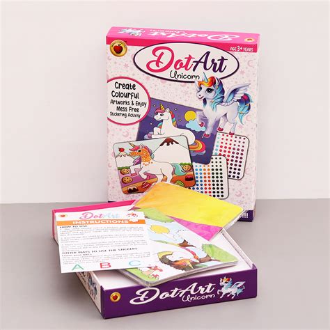 Buy Unicorn Dot Art Sticker Activity Kit (3-7 Years) on Snooplay India