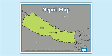 Nepal Map (teacher made) - Twinkl