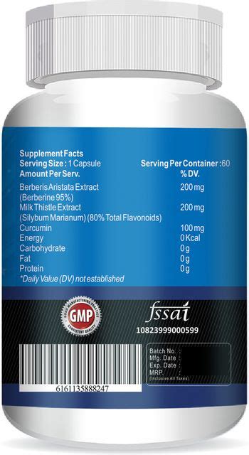 Healthy Nutrition Berberine HCL 500MG Capsules - 98% Highly Purified ...