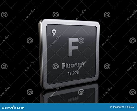 Fluorine F, Element Symbol from Periodic Table Series Stock Illustration - Illustration of ...