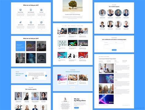 32个企业网站现代网页设计素材下载 - UI素材下载
