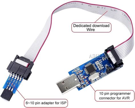 Buy Aihjcnele Downloader Programmer for ATMEL 51 AVR USB ISP ASP ...