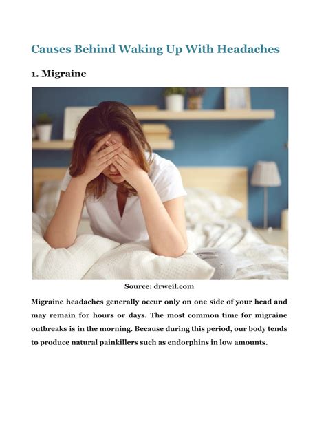 PPT - Waking Up With Headaches: Causes, And Its Treatment PowerPoint Presentation - ID:11416121