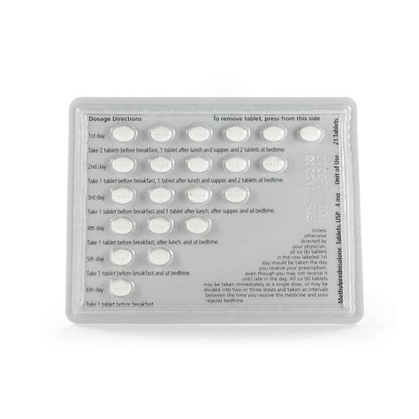 Methylprednisolone, 4mg, Dose-Pack, 21 Tablets/Box | McGuff Medical Products