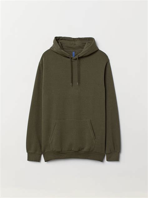 Buy H&M Men Green Hooded Sweatshirt - Sweatshirts for Men 10366127 | Myntra