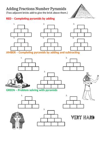 Image result for Math Pyramids Fractions